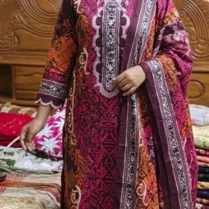 প্রিমিয়াম কালামকারি কটন থ্রি-পিস (Kalamkari Cotton Three-Piece)